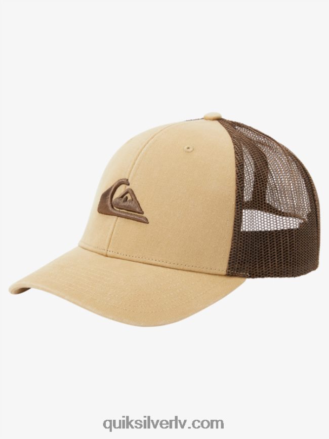vīriešiem Quiksilver grounder trucker cepure taos taupe 88064R600