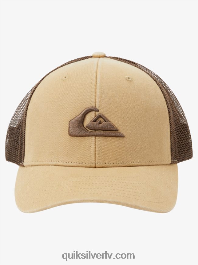 vīriešiem Quiksilver grounder trucker cepure taos taupe 88064R600