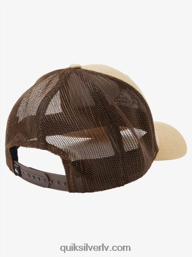 vīriešiem Quiksilver grounder trucker cepure taos taupe 88064R600