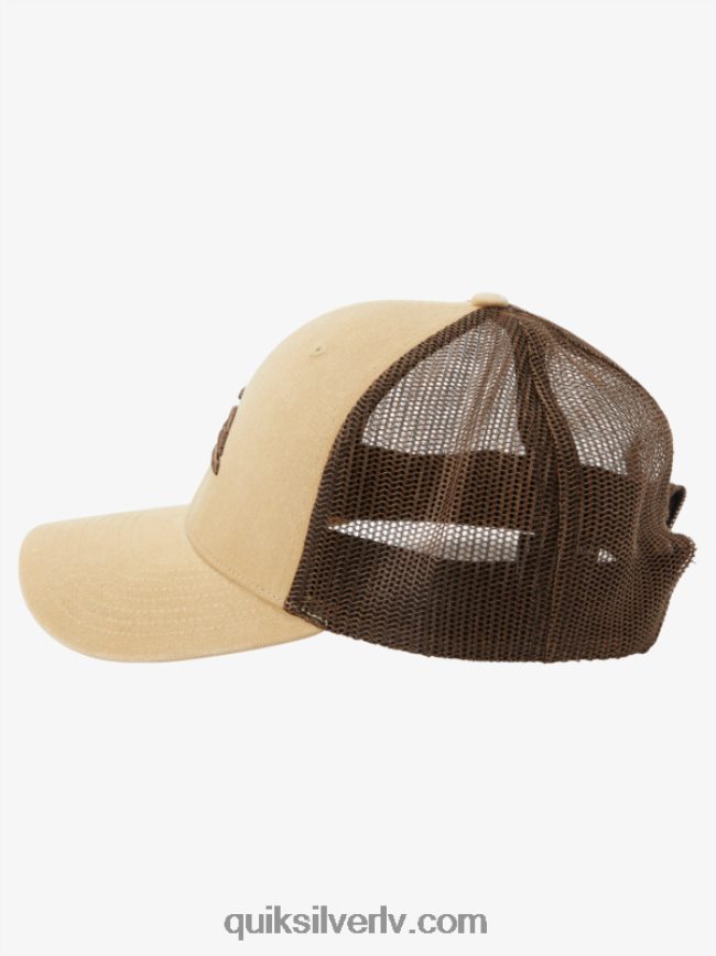 vīriešiem Quiksilver grounder trucker cepure taos taupe 88064R600