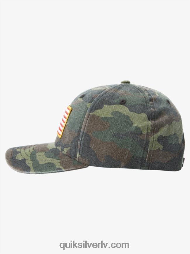 vīriešiem Quiksilver iezemēta amerika snapback cepure camo 88064R796
