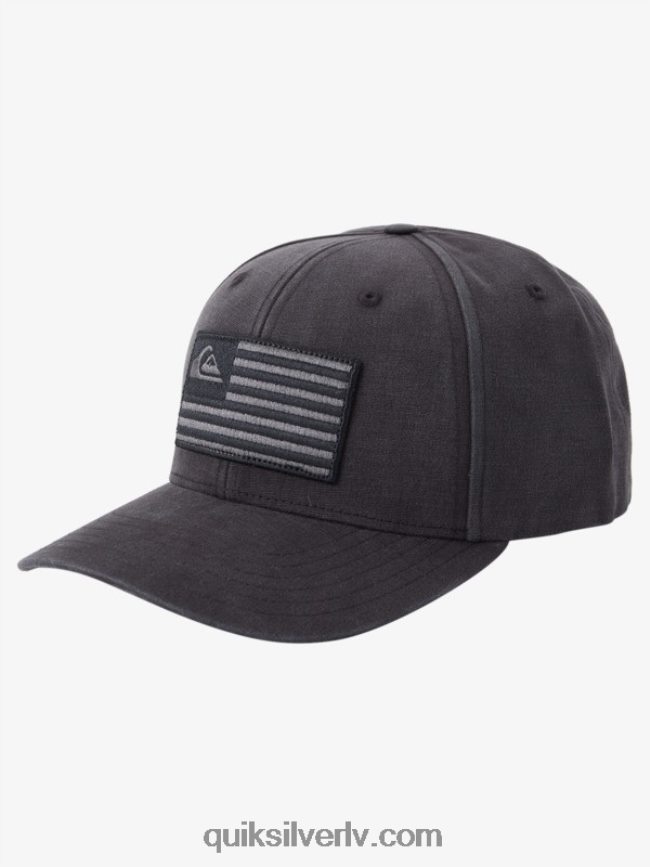vīriešiem Quiksilver iezemēta amerika snapback cepure melns 88064R797