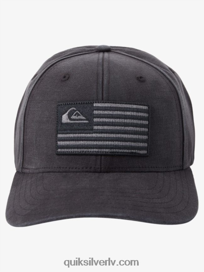 vīriešiem Quiksilver iezemēta amerika snapback cepure melns 88064R797