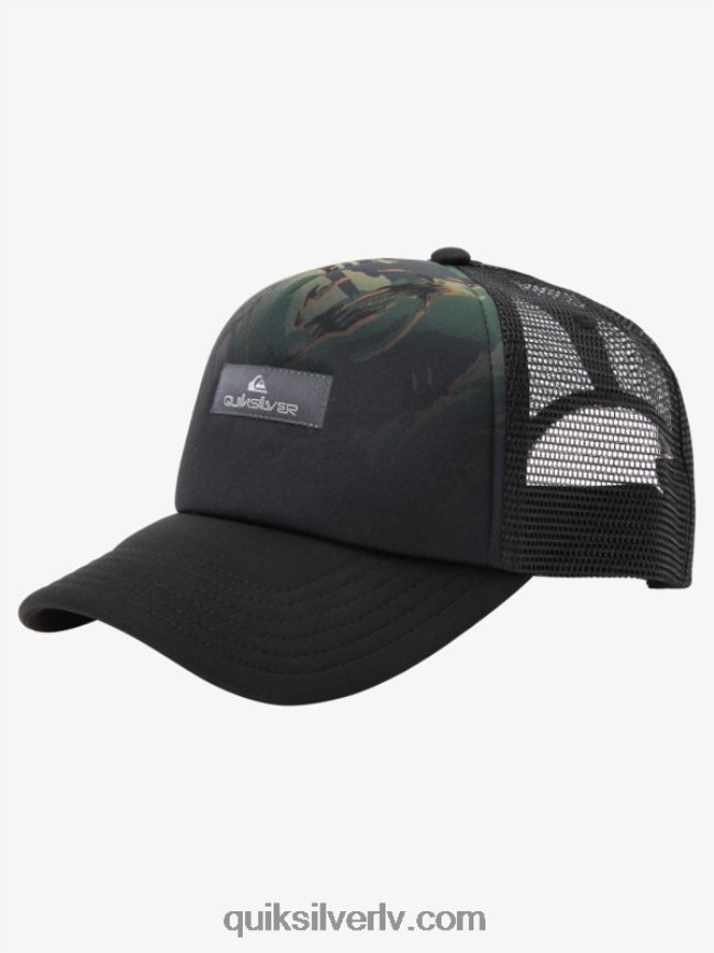 vīriešiem Quiksilver magpie coop trucker cepure camo - plage 88064R564
