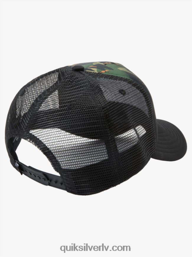 vīriešiem Quiksilver magpie coop trucker cepure camo - plage 88064R564