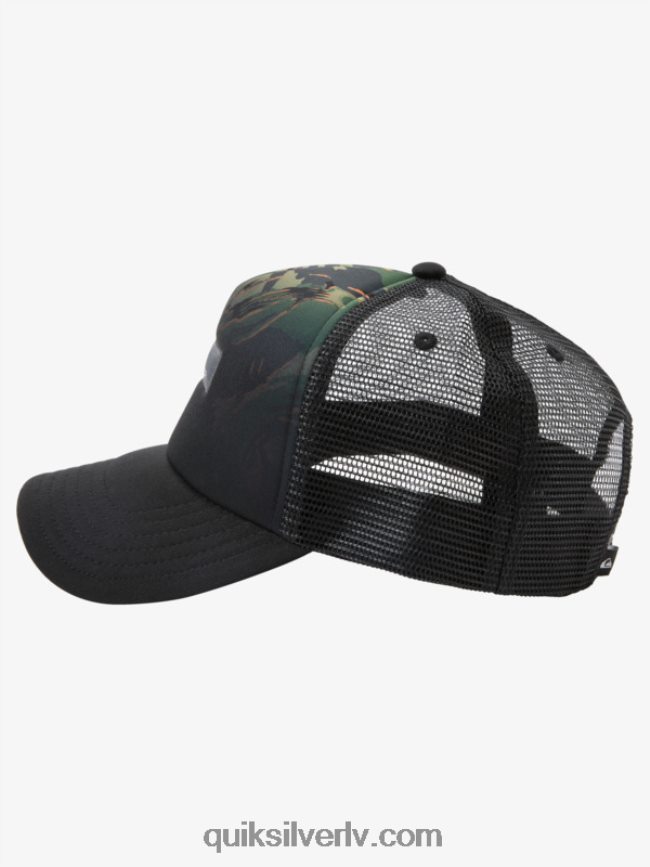 vīriešiem Quiksilver magpie coop trucker cepure camo - plage 88064R564