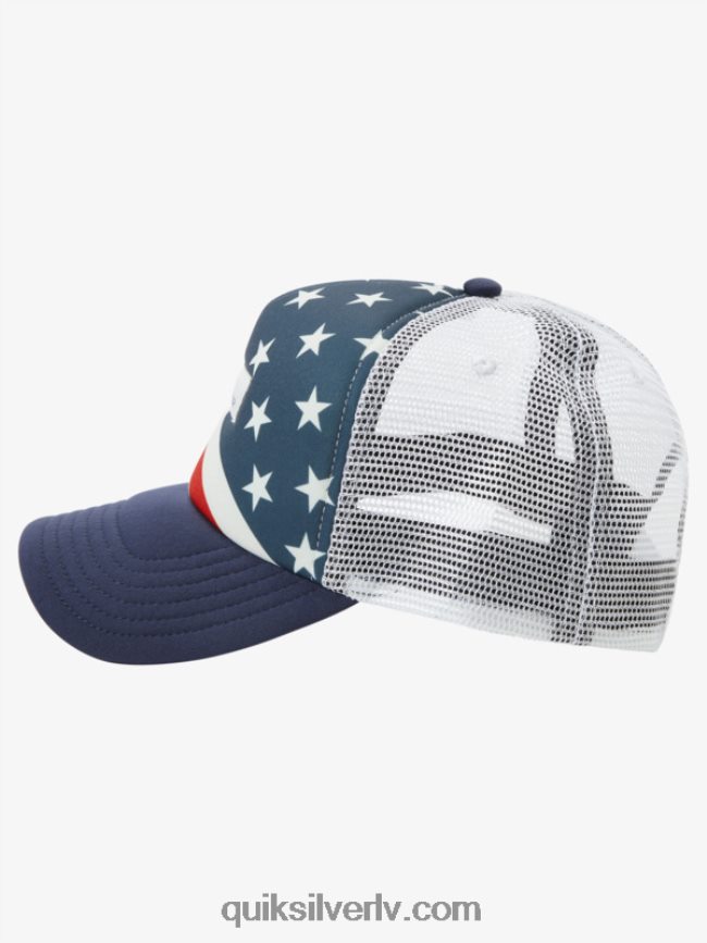 vīriešiem Quiksilver magpie coop trucker cepure pusnakts flote 88064R563