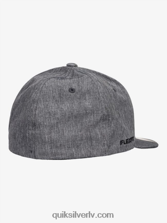 vīriešiem Quiksilver pastiprināta flexifit cepure melns 88064R942
