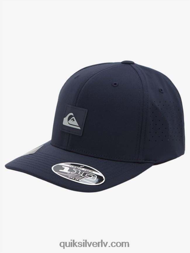 vīriešiem Quiksilver pielāgota flexfit cepure zīmotnes zilā krāsā 88064R805