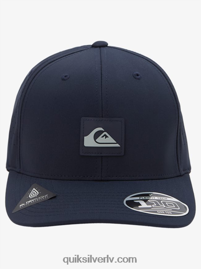 vīriešiem Quiksilver pielāgota flexfit cepure zīmotnes zilā krāsā 88064R805