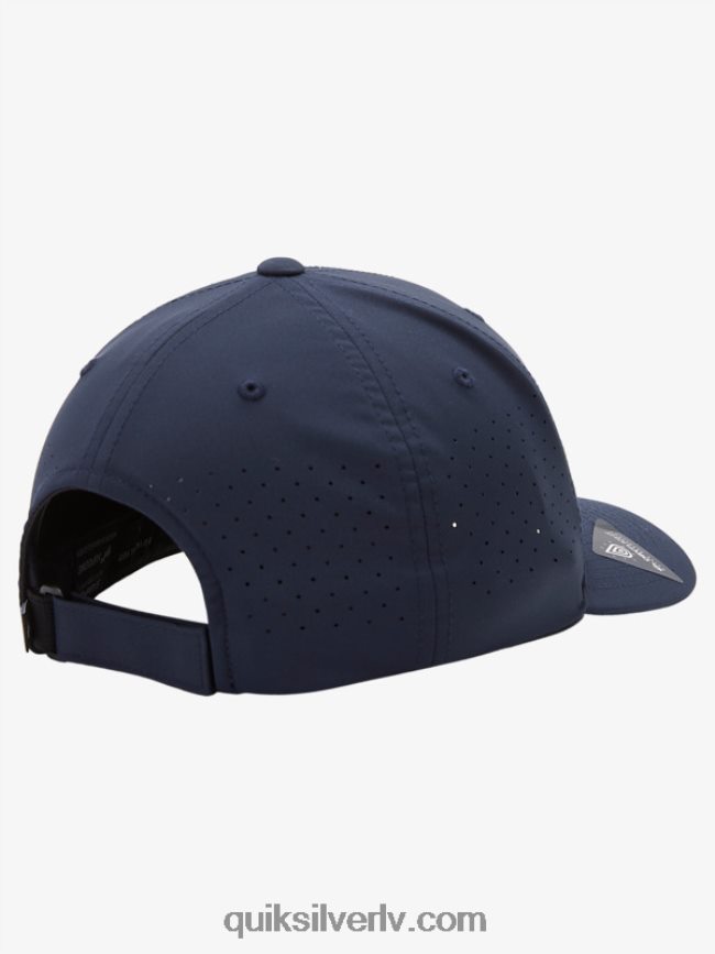 vīriešiem Quiksilver pielāgota flexfit cepure zīmotnes zilā krāsā 88064R805