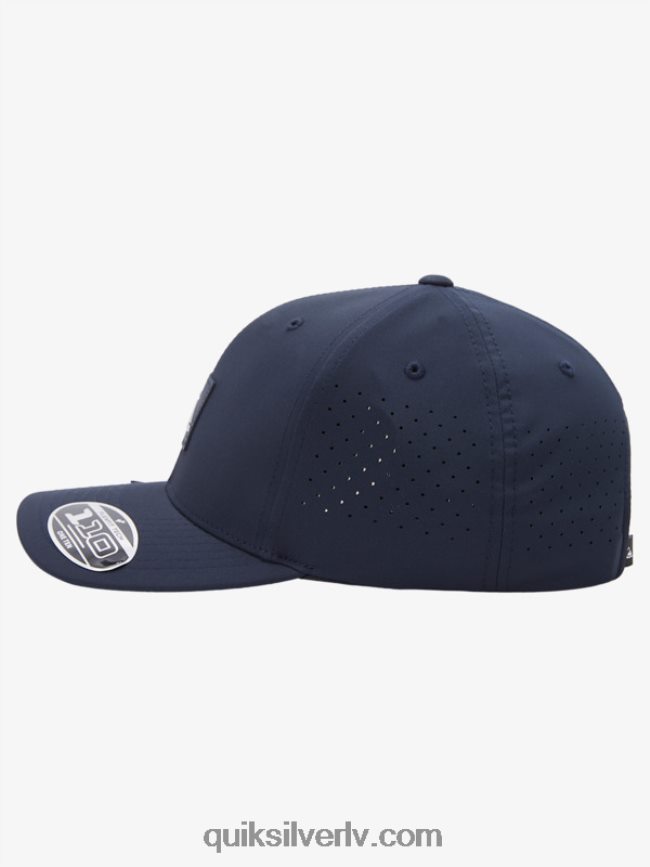 vīriešiem Quiksilver pielāgota flexfit cepure zīmotnes zilā krāsā 88064R805