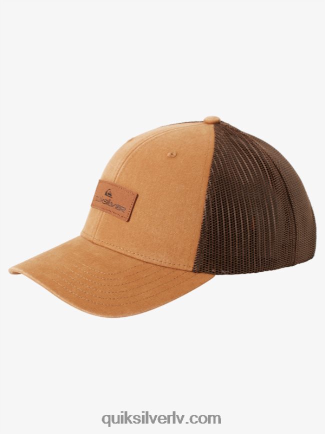 vīriešiem Quiksilver uz leju lūka trucker cepuri smiltsērkšķu brūns 88064R664