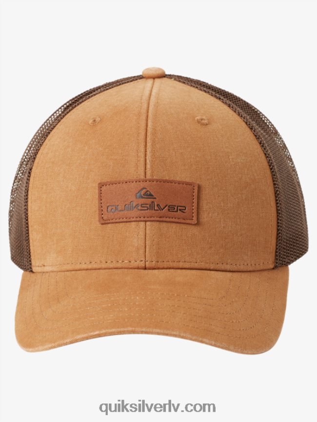 vīriešiem Quiksilver uz leju lūka trucker cepuri smiltsērkšķu brūns 88064R664