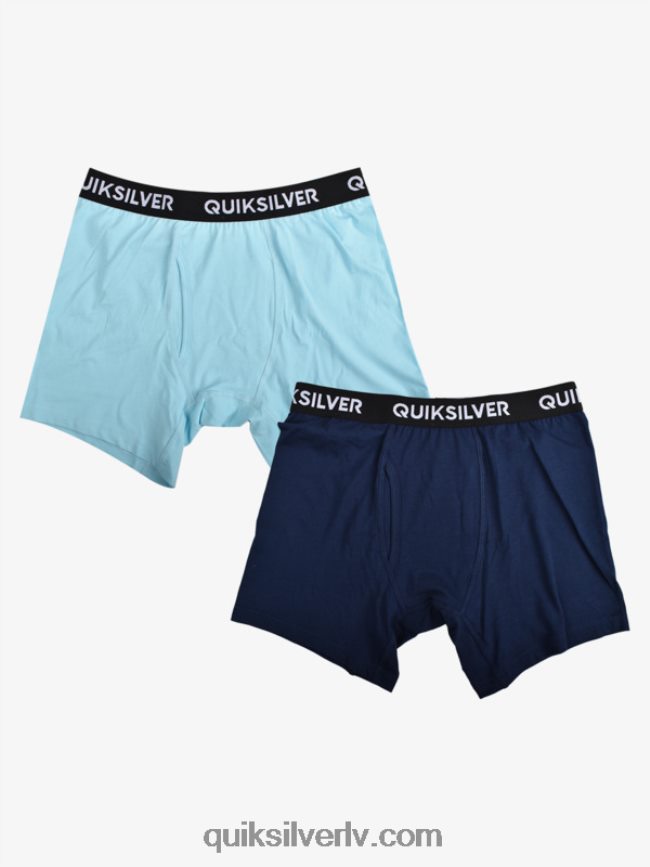 vīriešiem Quiksilver core super soft boxer bikses 2 pack gaiši zils 88064R1824