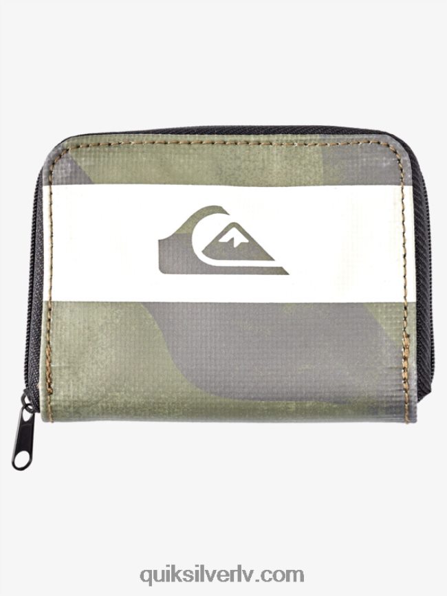 vīriešiem Quiksilver drošības tīkla maciņš ar rāvējslēdzēju melna kamoflāža 88064R1233
