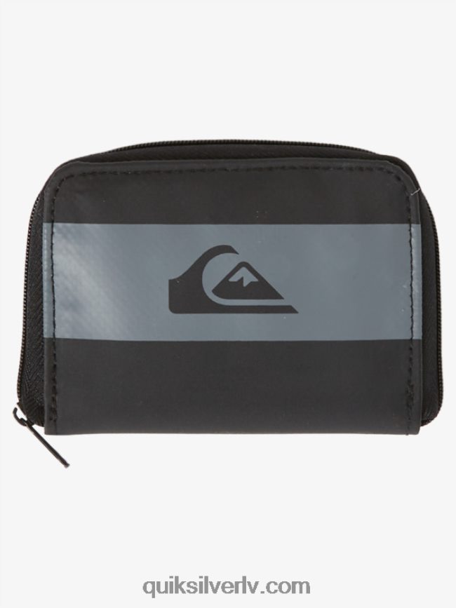 vīriešiem Quiksilver drošības tīkla maciņš ar rāvējslēdzēju melns 88064R1234