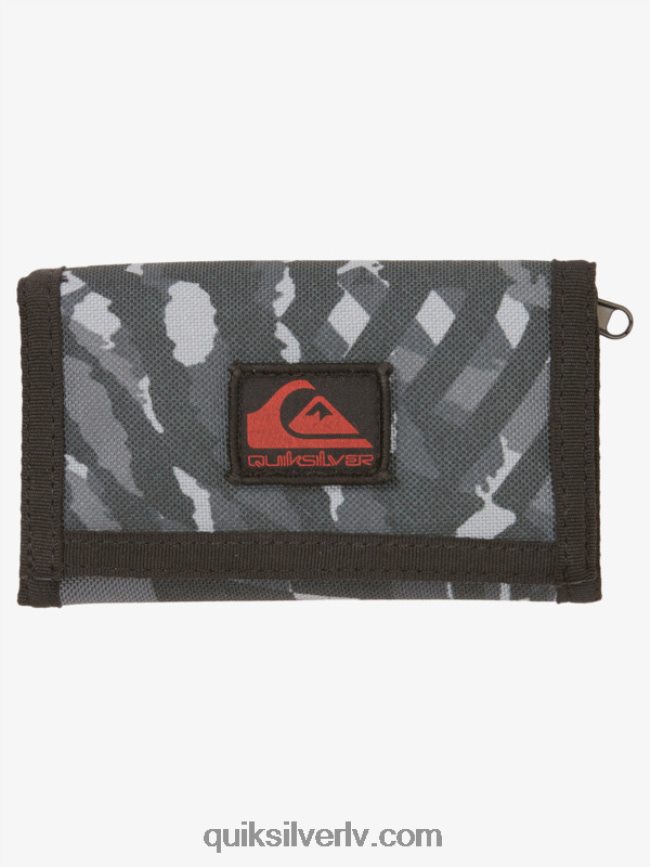 vīriešiem Quiksilver katru dienu drukātais trīskāršais maks melns/asfalts 88064R738