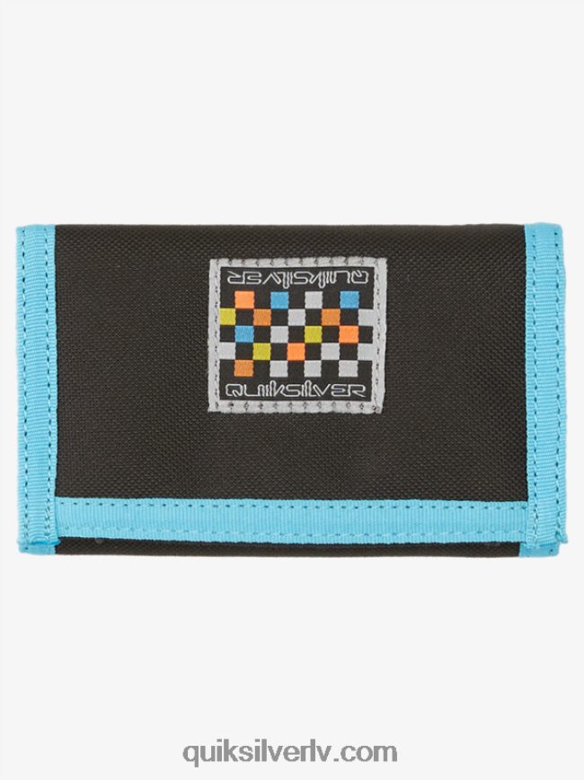vīriešiem Quiksilver katru dienu drukātais trīskāršais maks melns/karalisks 88064R739