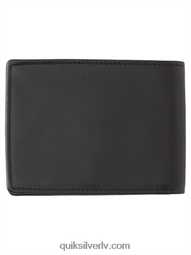 vīriešiem Quiksilver mac trīskāršais ādas maks melns 88064R1221