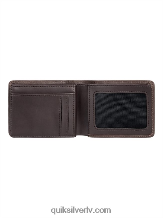 vīriešiem Quiksilver mac trīskāršais ādas maks šokolādes brūns 88064R1222