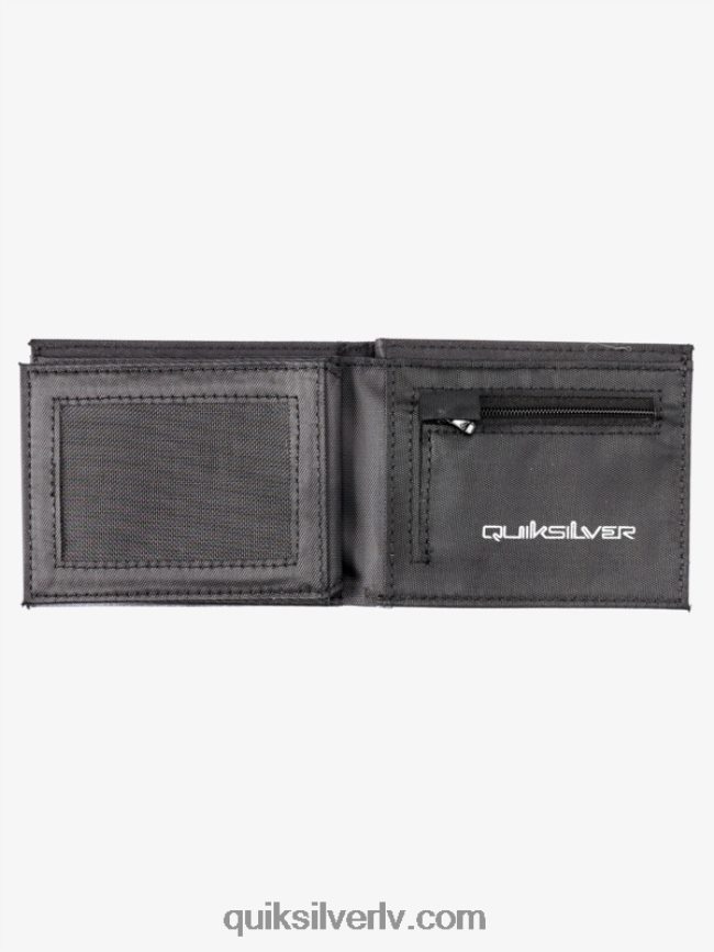 vīriešiem Quiksilver svaiguma trīskāršu maku melns balts 88064R728