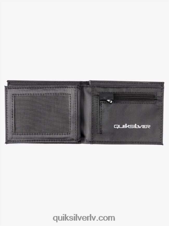 vīriešiem Quiksilver svaiguma trīskāršu maku melns balts 88064R728