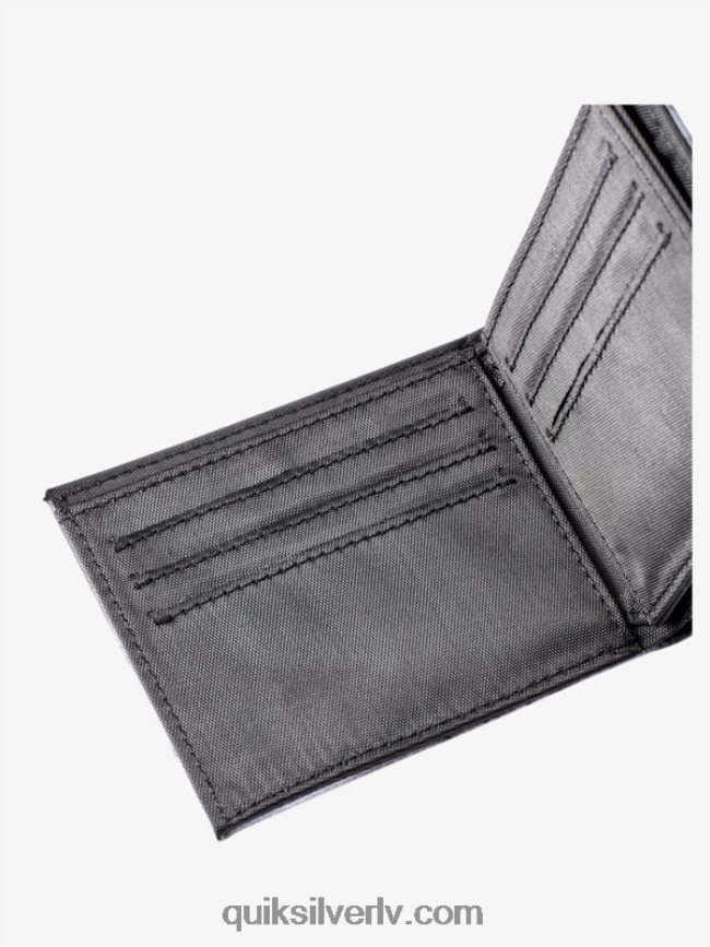 vīriešiem Quiksilver svaiguma trīskāršu maku melns balts 88064R728