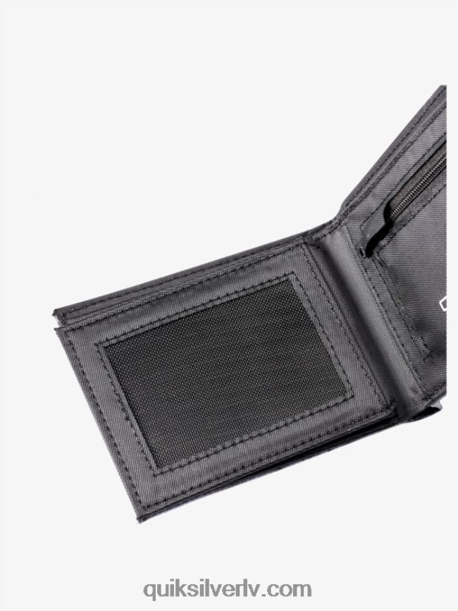 vīriešiem Quiksilver svaiguma trīskāršu maku melns balts 88064R728