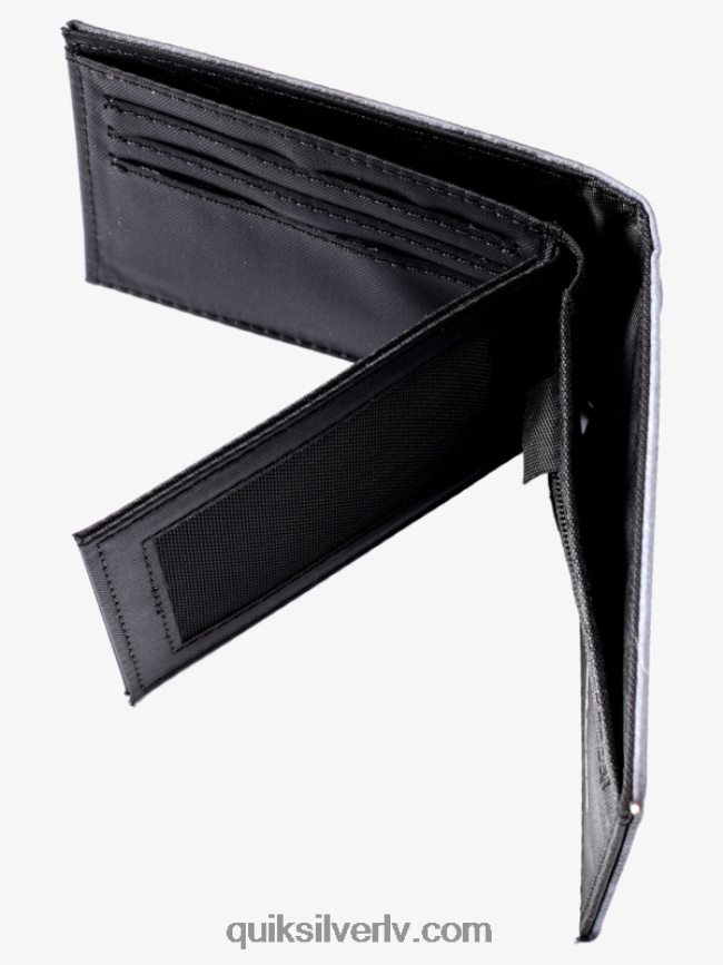 vīriešiem Quiksilver svaiguma trīskāršu maku melns balts 88064R728