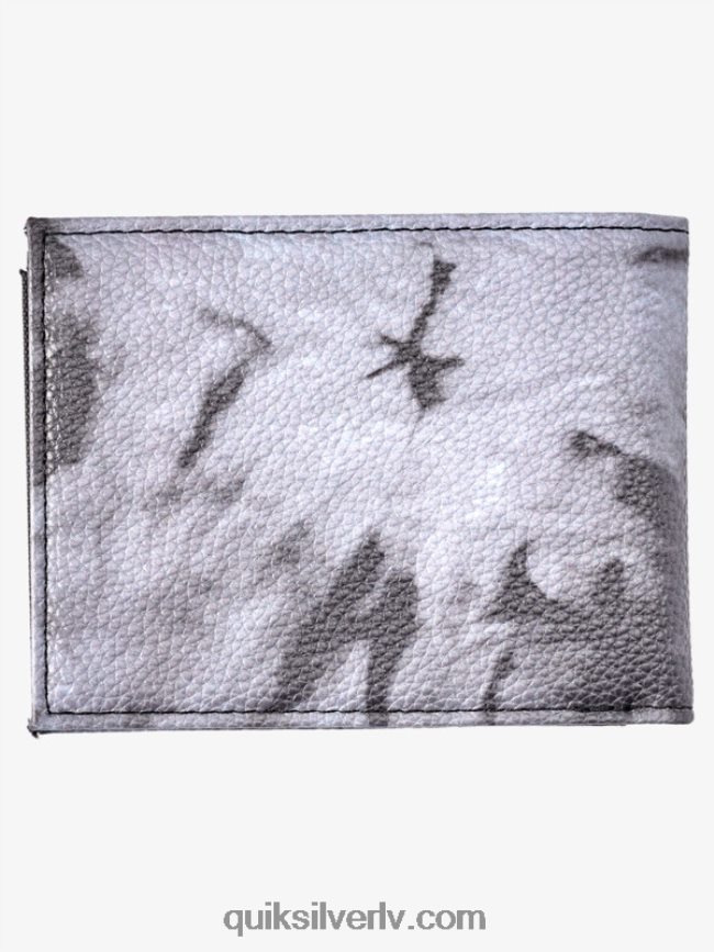 vīriešiem Quiksilver svaiguma trīskāršu maku melns balts 88064R728