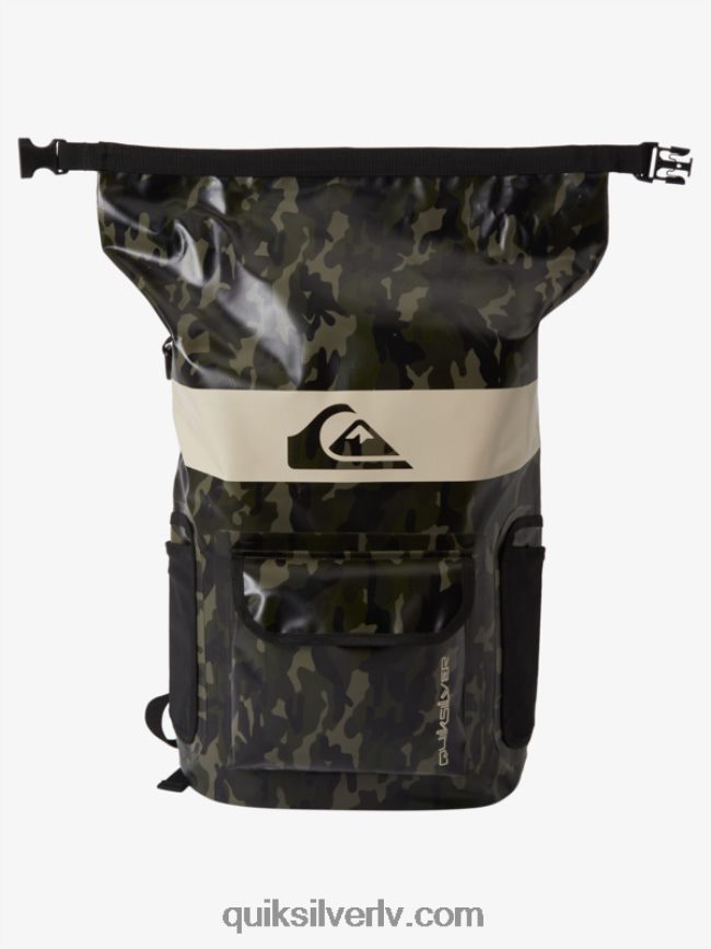 vīriešiem Quiksilver jūras atlicinātā 20l vidēja sērfošanas mugursoma melna kamoflāža 88064R861