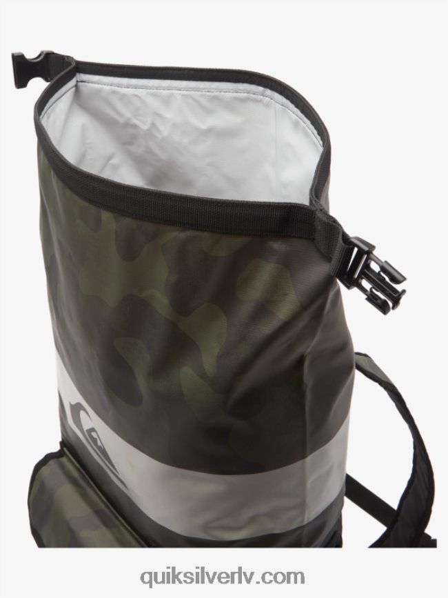 vīriešiem Quiksilver jūras atlicinātā 20l vidēja sērfošanas mugursoma melna kamoflāža 88064R861