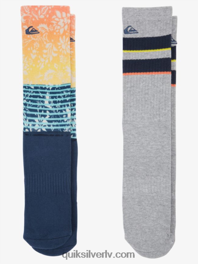 vīriešiem Quiksilver 2 paciņas žakarda apkalpes zeķes flote 88064R1142