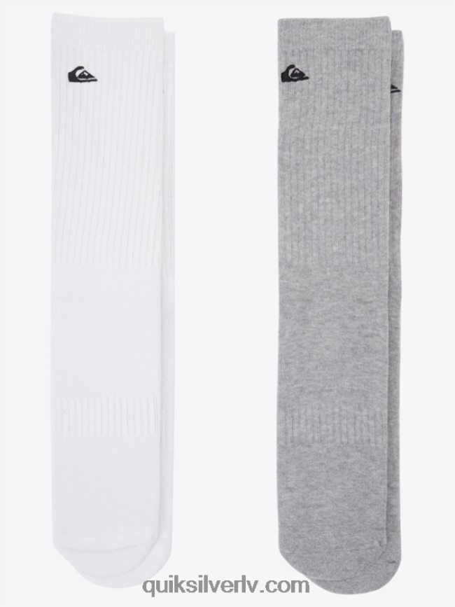 vīriešiem Quiksilver 2 paciņas cietas apkalpes zeķes balts 88064R1058