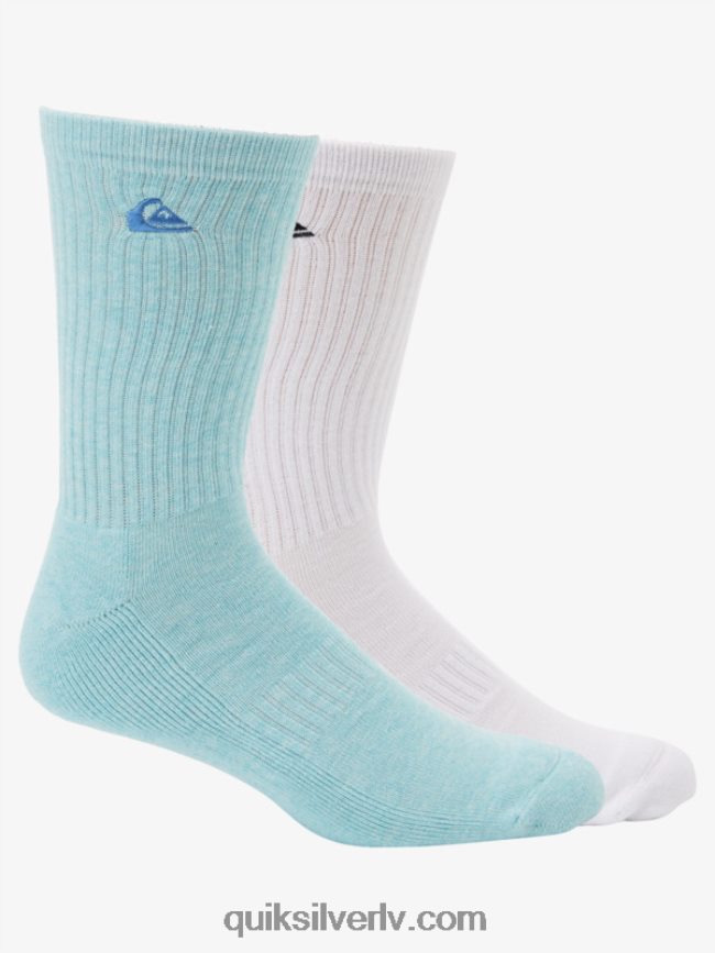 vīriešiem Quiksilver 2 paciņas cietas apkalpes zeķes gaiši zils 88064R1060