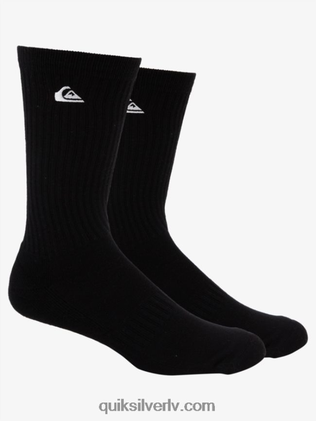 vīriešiem Quiksilver 2 paciņas cietas apkalpes zeķes melns 88064R1059