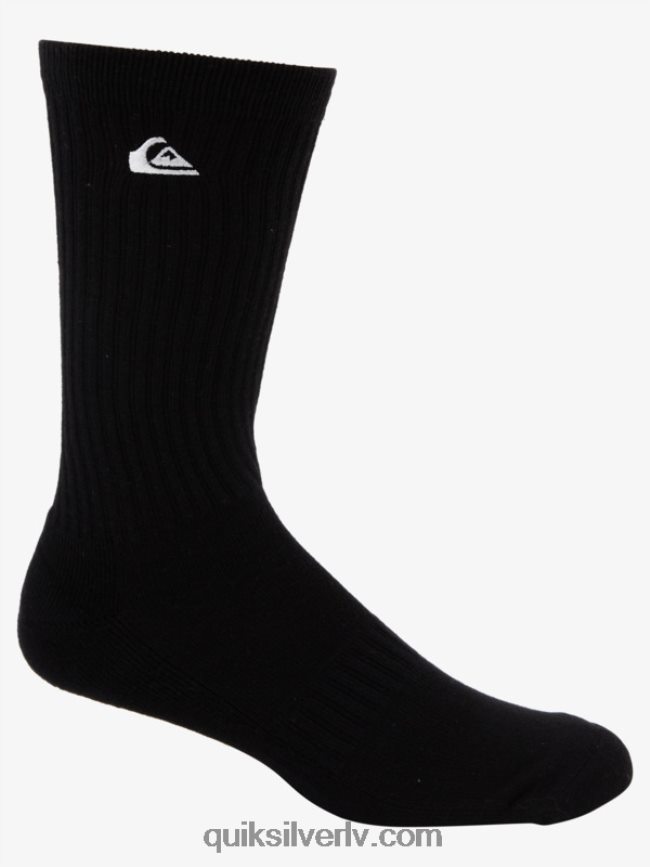 vīriešiem Quiksilver 2 paciņas cietas apkalpes zeķes melns 88064R1059