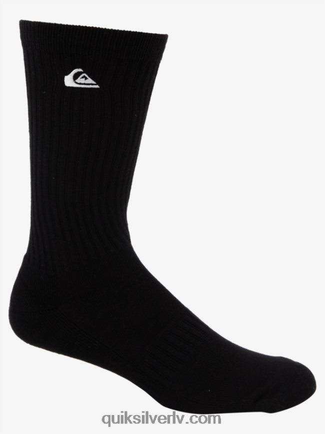 vīriešiem Quiksilver 2 paciņas cietas apkalpes zeķes melns 88064R1059