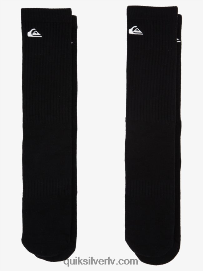 vīriešiem Quiksilver 2 paciņas cietas apkalpes zeķes melns 88064R1059