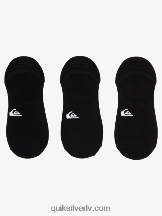 vīriešiem Quiksilver 3 iepakojumi bezizrādes zeķes melns 88064R777