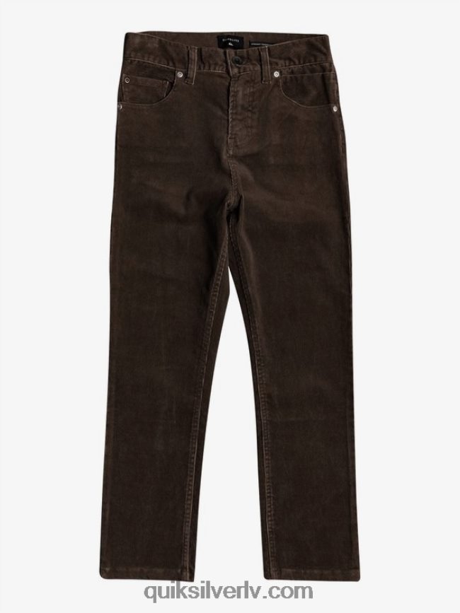 zēni Quiksilver 8-16 krakera konusveida velveta bikses demitasse 88064R2331