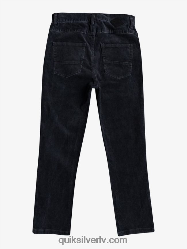 zēni Quiksilver 8-16 krakera konusveida velveta bikses melns 88064R2330