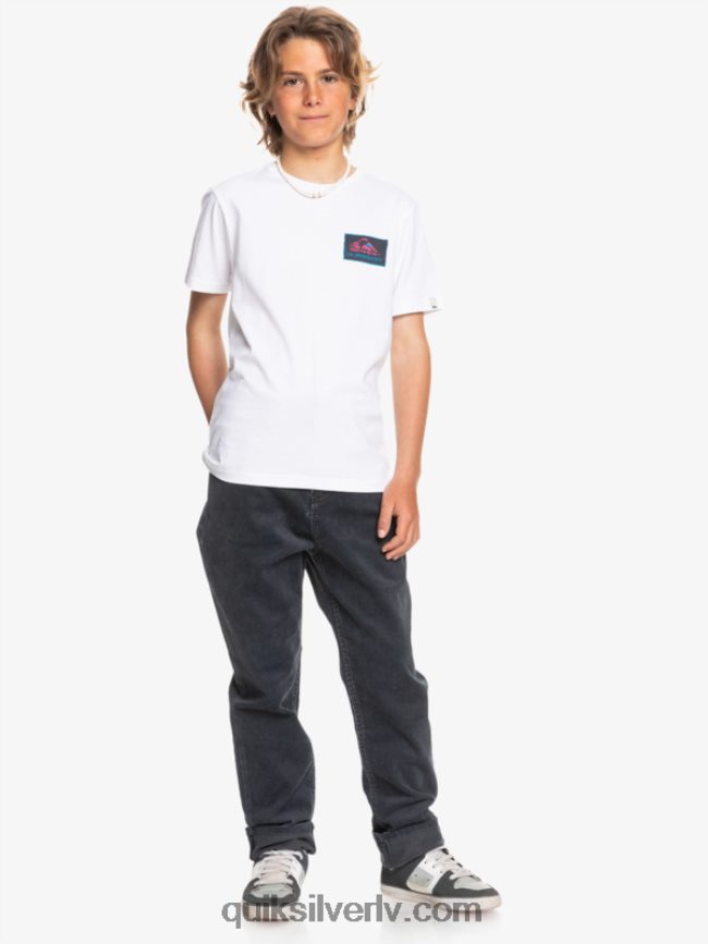 zēni Quiksilver 8-16 krakera konusveida velveta bikses melns 88064R2330