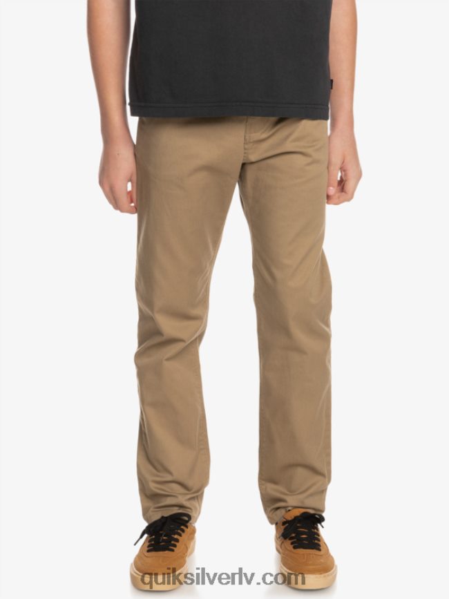 zēni Quiksilver 8-16 līdz ikdienas savienības bikses elmwood 88064R2239