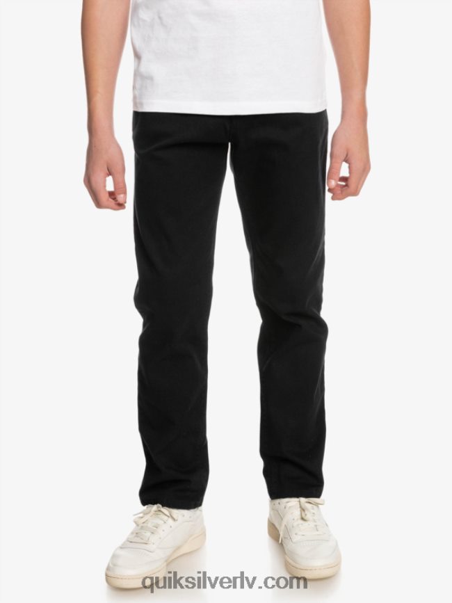 zēni Quiksilver 8-16 līdz ikdienas savienības bikses melns 88064R2240