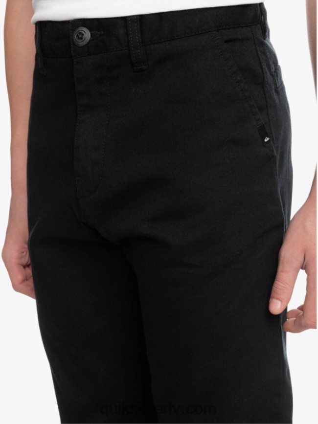 zēni Quiksilver 8-16 līdz ikdienas savienības bikses melns 88064R2240