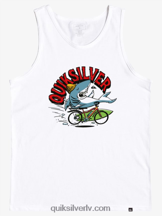 zēni Quiksilver 2-7 riskam pakļauto tanku t-krekls balts 88064R2266
