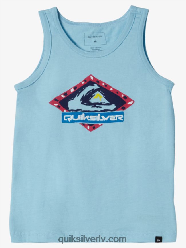 zēni Quiksilver T-krekls ar t-kreklu ar 2-7 dīvainu rāmi debesu zils 88064R2264