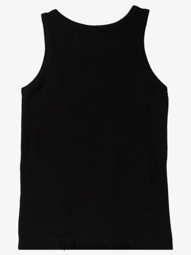 zēni Quiksilver T-krekls ar t-kreklu ar 2-7 dīvainu rāmi melns 88064R2263